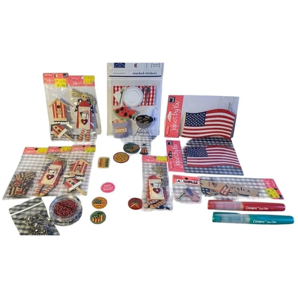Jolees & Colorific Scrapbooking Holiday Embellishments Stickers & Decor Lot USA